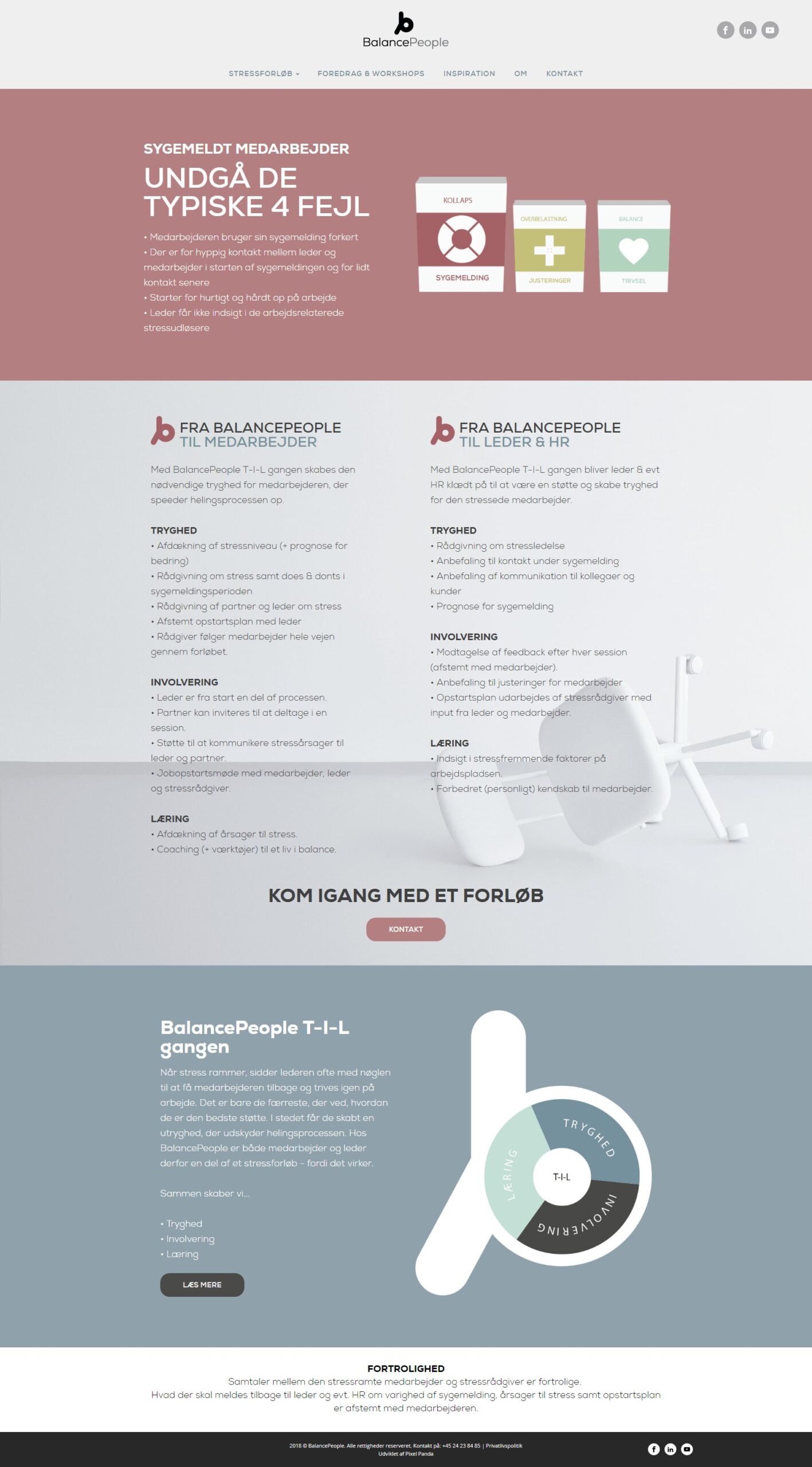 Balance People hjemmeside Webdesign