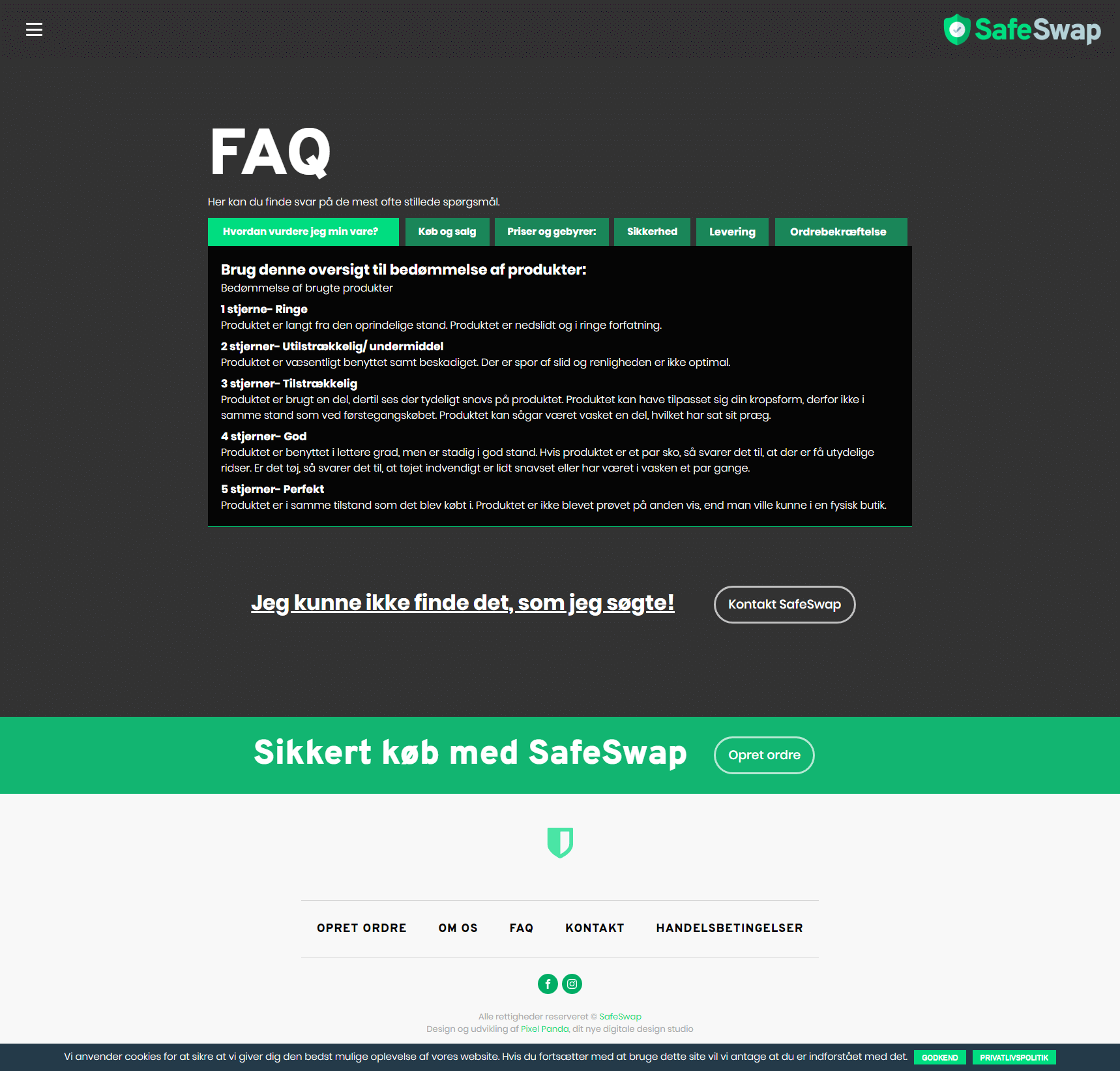 Safeswap hjemmeside
